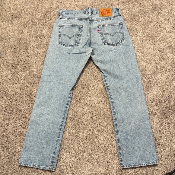 Levi's Men's Straight Jeans in Light Blue - Picture 2 of 4
